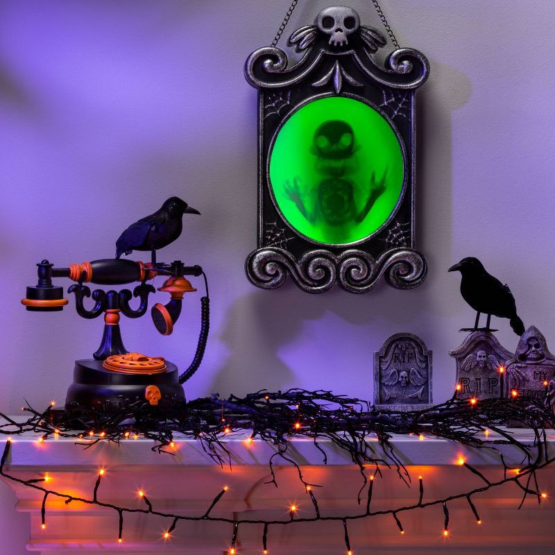 slide 2 of 5, 60ct LED Dewdrop Halloween Fairy String Lights Garland Orange - Hyde and EEK! Boutique™, 60 ct