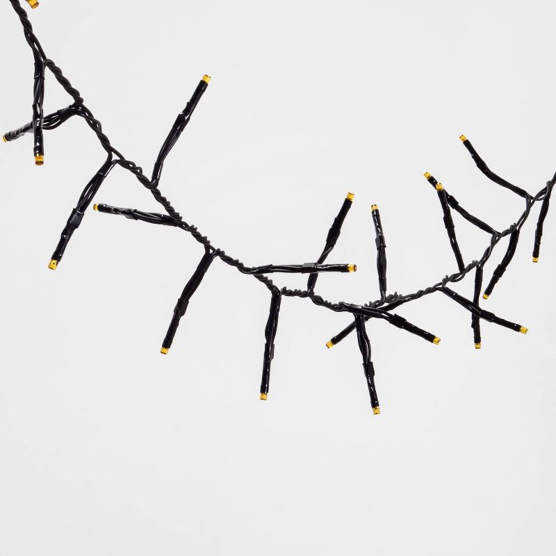 slide 3 of 5, 60ct LED Dewdrop Halloween Fairy String Lights Garland Orange - Hyde and EEK! Boutique™, 60 ct