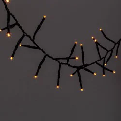60ct LED Dewdrop Halloween Fairy String Lights Garland Orange - Hyde and EEK! Boutique™
