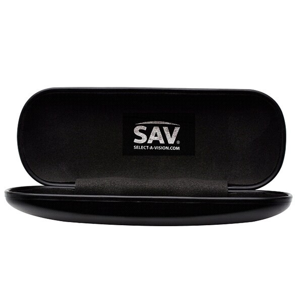 slide 5 of 5, SAV EyeGlass Tapered Leather Like Hard Case, Fits Most Sizes, 1 ct