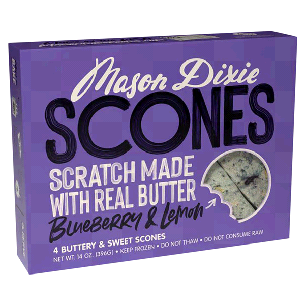 slide 1 of 1, Mason Dixie Biscuit Co. Scones, Blueberry & Lemon, 4 ct