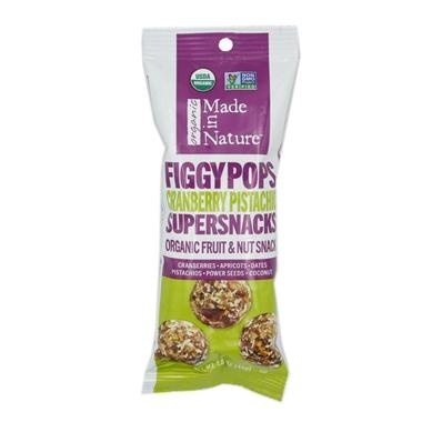 slide 1 of 1, Made in Nature Organic Cranberry Pistachio Figgy Pops, 1.6 oz