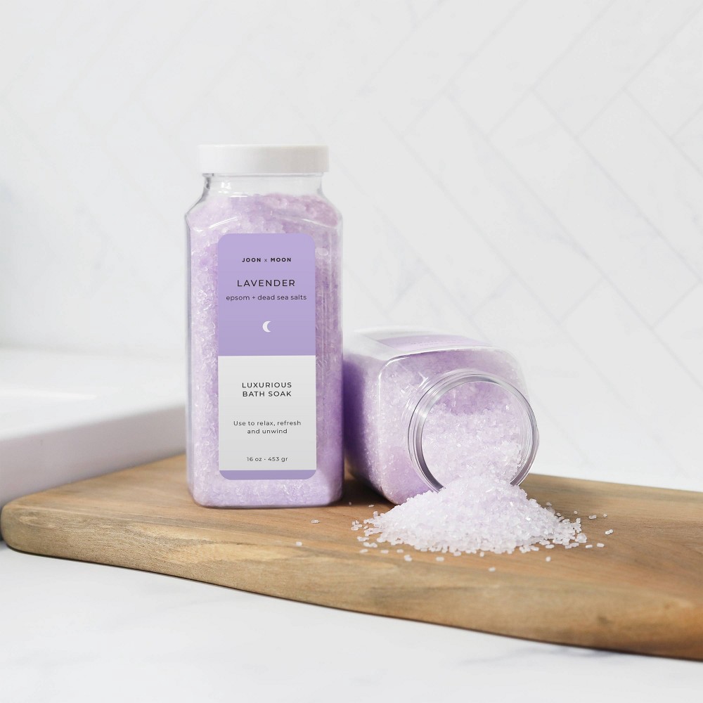 slide 2 of 4, Joon X Moon Lavender Salt Bath Soak - 16oz, 16 oz