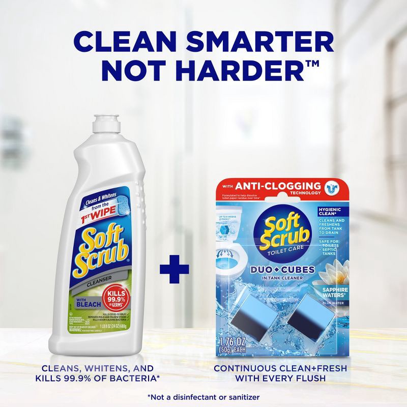 slide 7 of 8, Soft Scrub Sapphire Water Duo Cubes Toilet Bowl Cleaner - 2ct, 2 ct