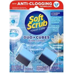 Soft Scrub Sapphire Water Duo Cubes Toilet Bowl Cleaner - 2ct