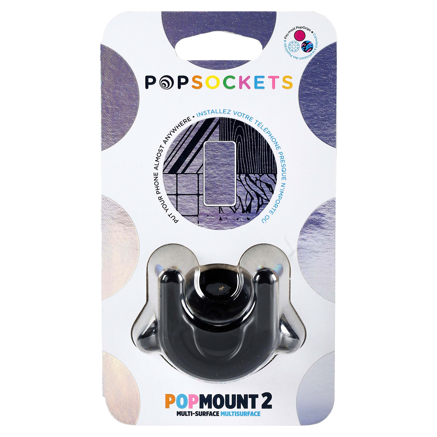 slide 1 of 5, PopSockets Multi-Surface PopMount 2 1 ea Card, 1 ct
