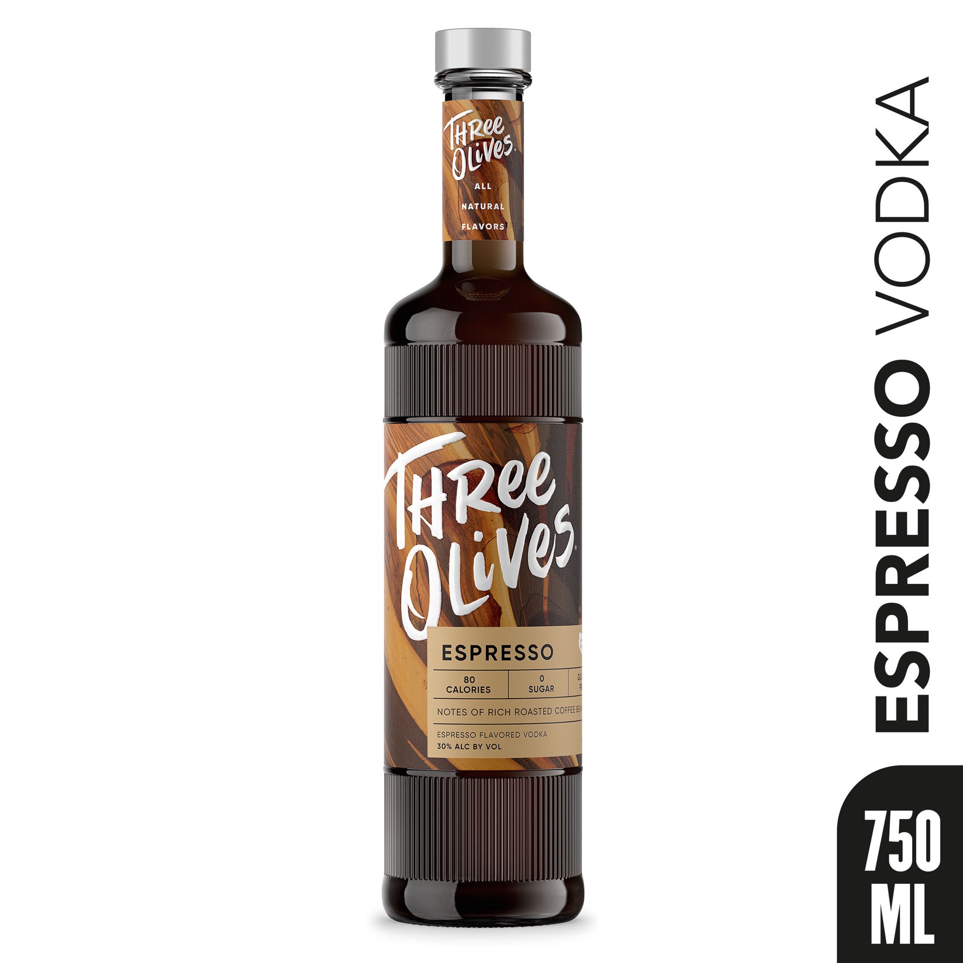slide 4 of 5, Three Olives Espresso Vodka 750 ml, 750 ml