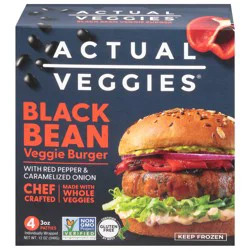 Actual Veggies Black Bean Veggie Burger Wrapper 4 ea