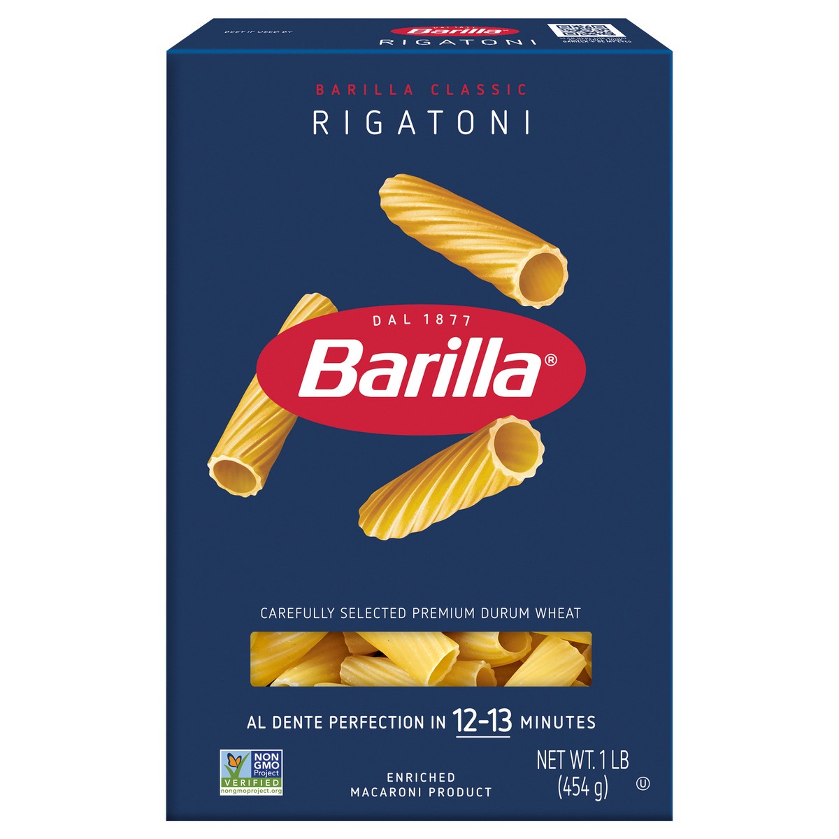 slide 1 of 9, Barilla Rigatoni 1 lb, 1 lb