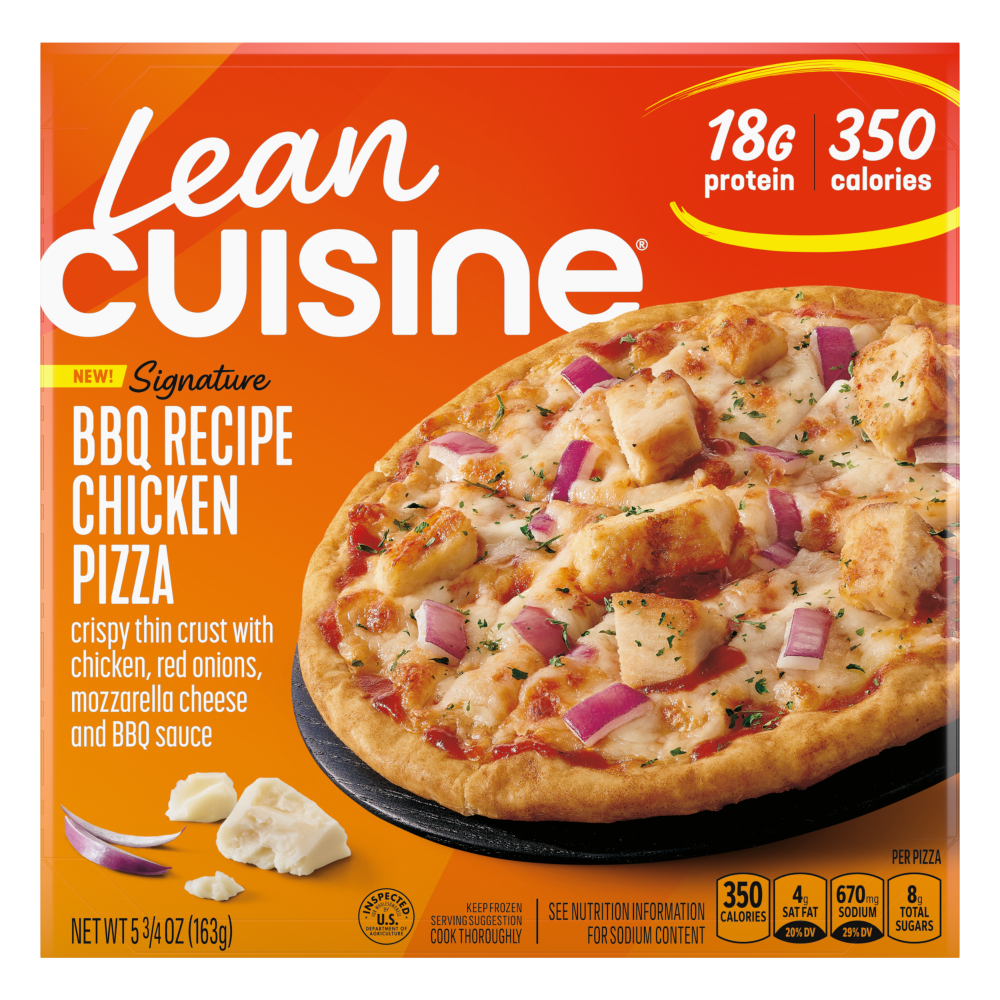 slide 1 of 2, Lean Cuisine Signature BBQ Recipe Chicken Pizza, 5.75 oz