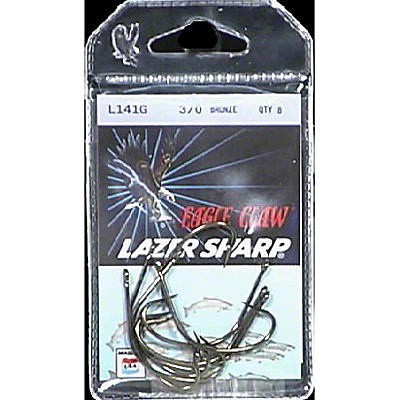 slide 1 of 1, Eagle Claw Lazer Sharp Bronze Hooks, 8 ct
