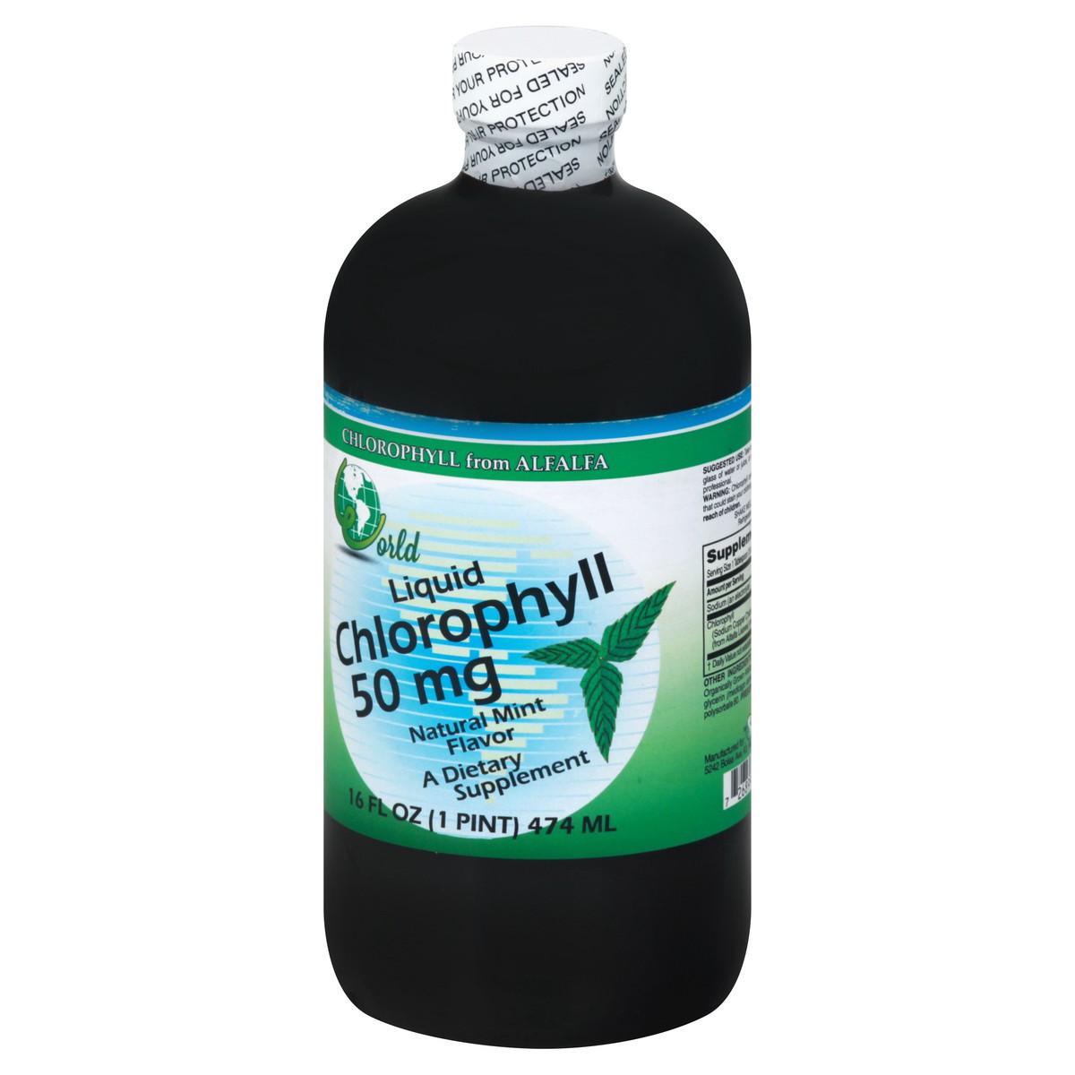 slide 5 of 12, World Organic Natural Mint Flavor Liquid Chlorophyll 16 oz, 16 fl oz