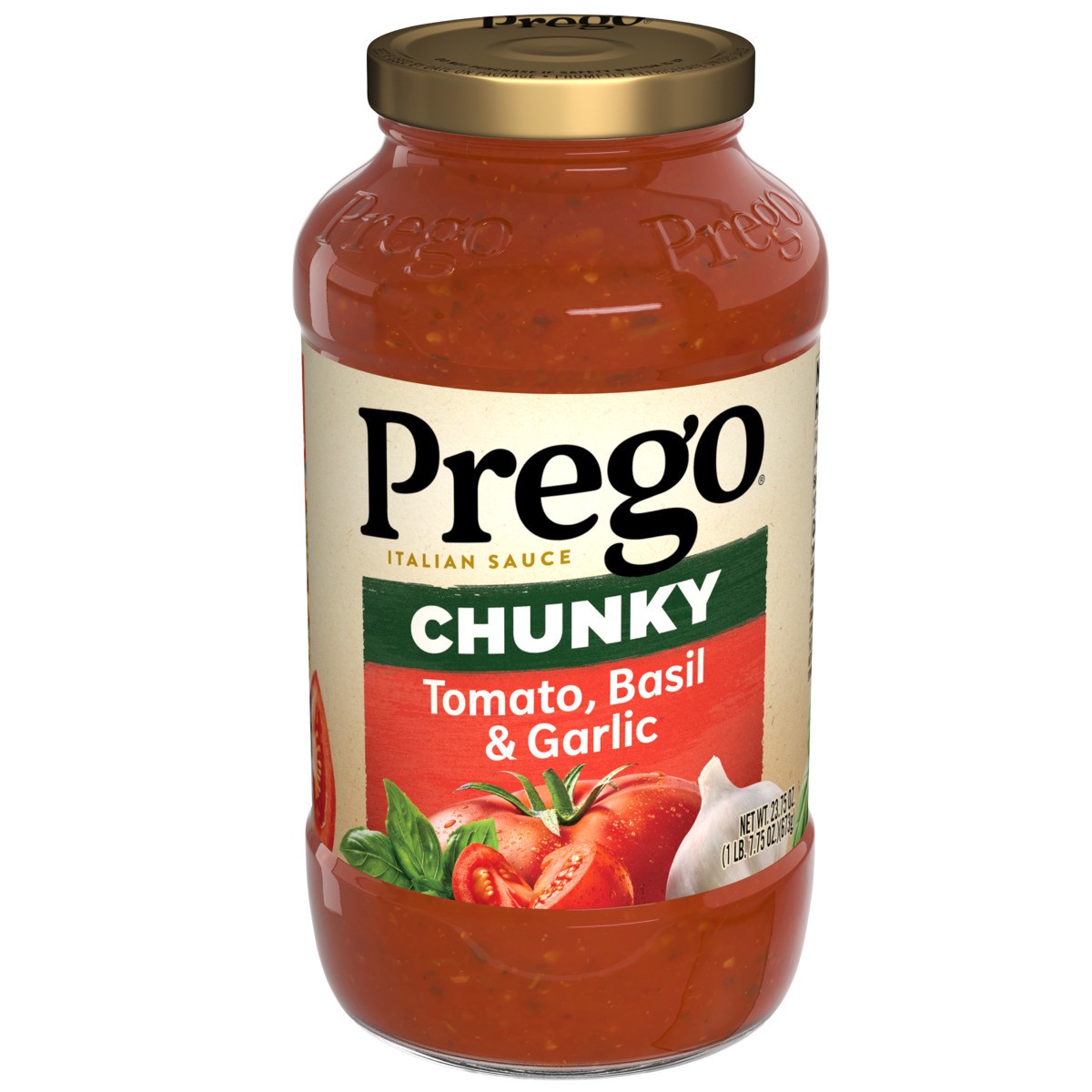 slide 1 of 3, Prego Chunky Tomato, Basil and Garlic Pasta Sauce, 23.750 oz