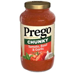 Prego Chunky Tomato, Basil and Garlic Pasta Sauce