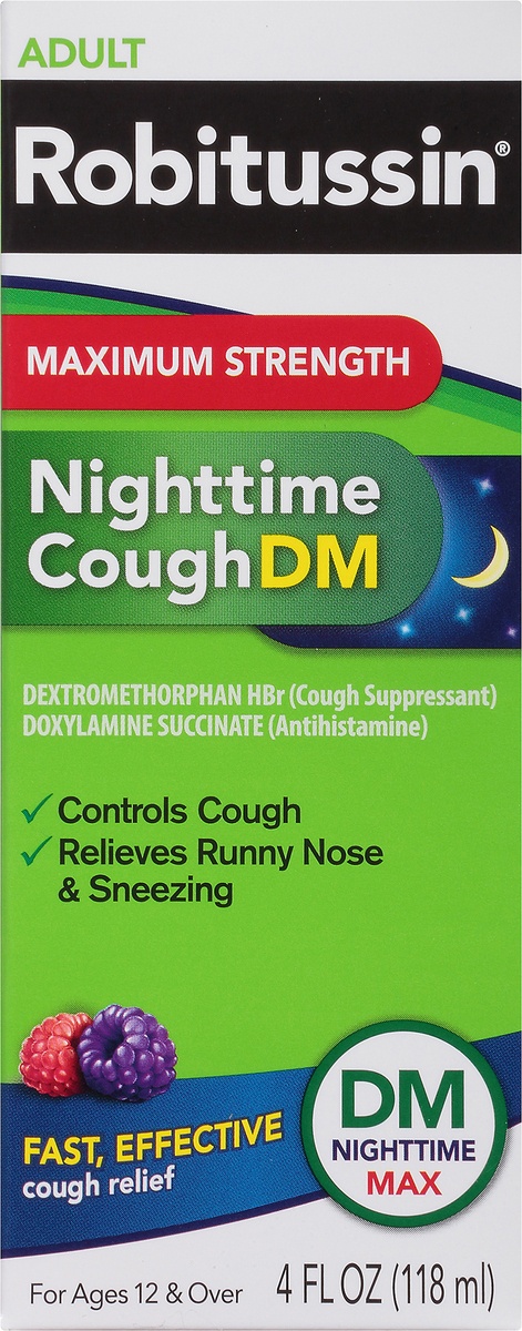 Robitussin Adult Maximum Strength Nighttime Cough Dm Max Liquid Fl Oz Shipt