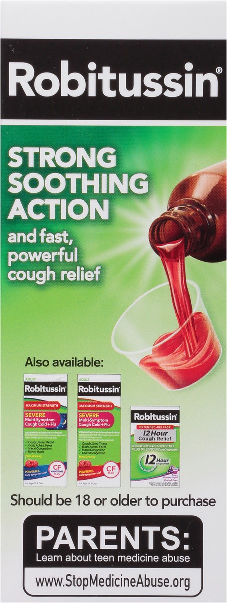 slide 4 of 9, Robitussin Maximum Strength Nighttime Cough DM, Cough Medicine for Adults, Berry Flavor - 4 Fl Oz Bottle, 4 fl oz