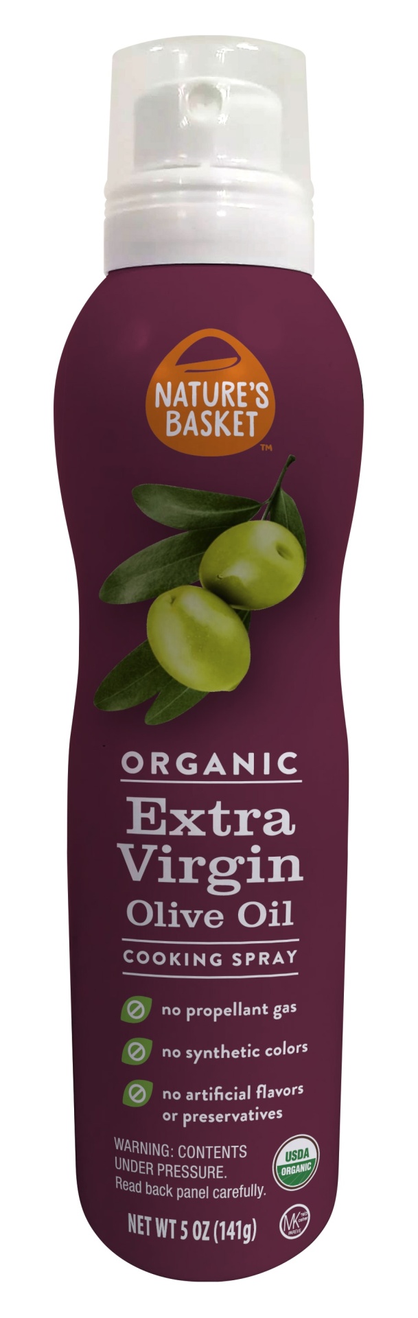 slide 1 of 1, nature's basket Extra Virgin Olive Oil Spary - 5 oz, 5 oz