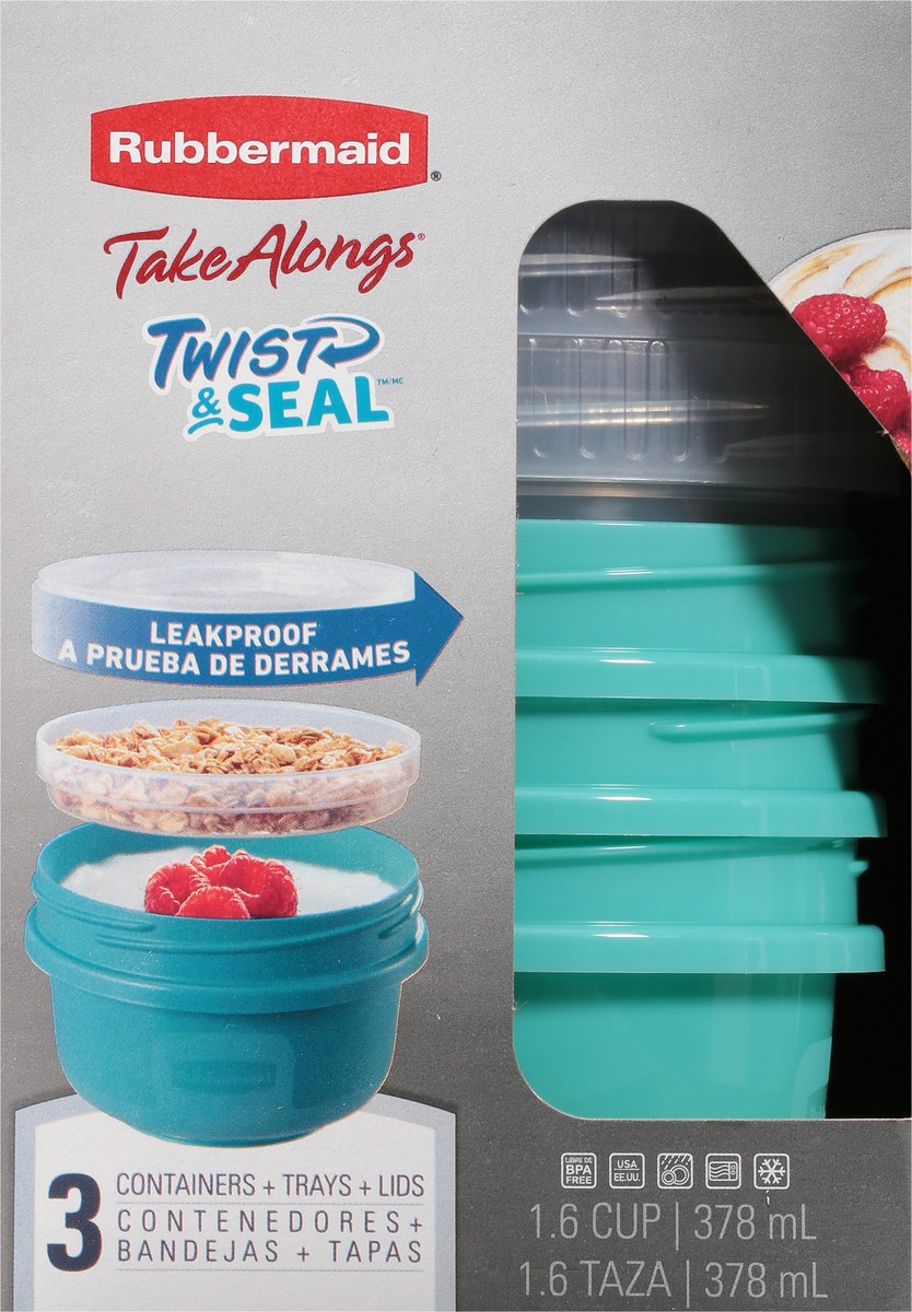 Rubbermaid Take Alongs Containers, Trays & Lids, Twist & Seal