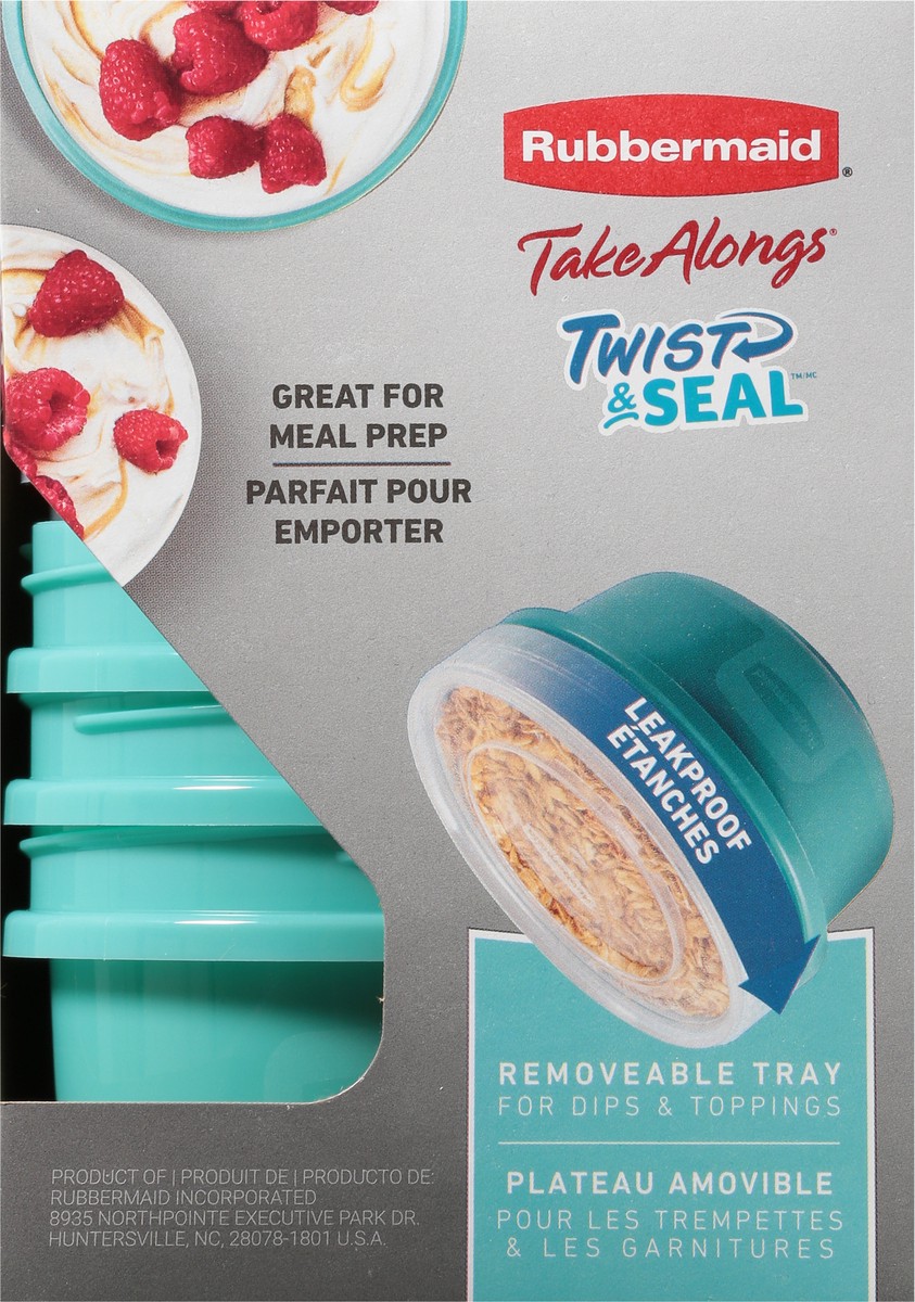Rubbermaid Take Alongs 1.6 Cup Twist & Seal Containers + Trays +