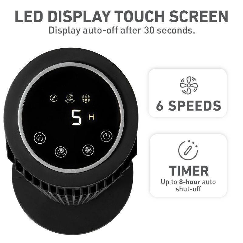 slide 3 of 11, Holmes 37" Whisper Force Tower Oscillating Fan with Clean Breeze, 1 ct