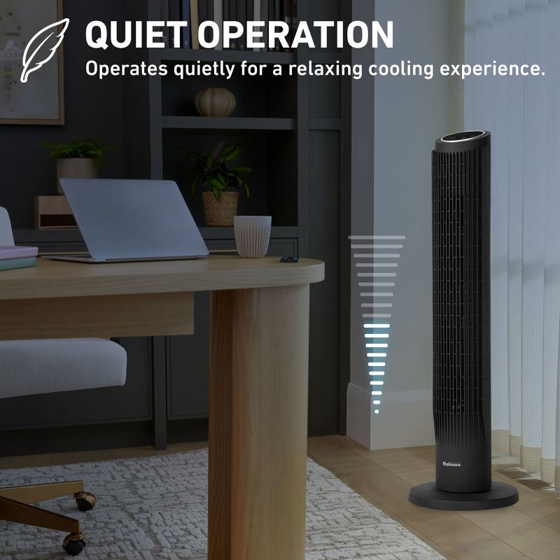 slide 7 of 11, Holmes 37" Whisper Force Tower Oscillating Fan with Clean Breeze, 1 ct