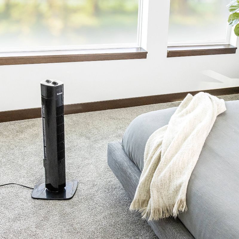 slide 10 of 12, Holmes 31" Manual Tower Oscillating Fan Black, 1 ct