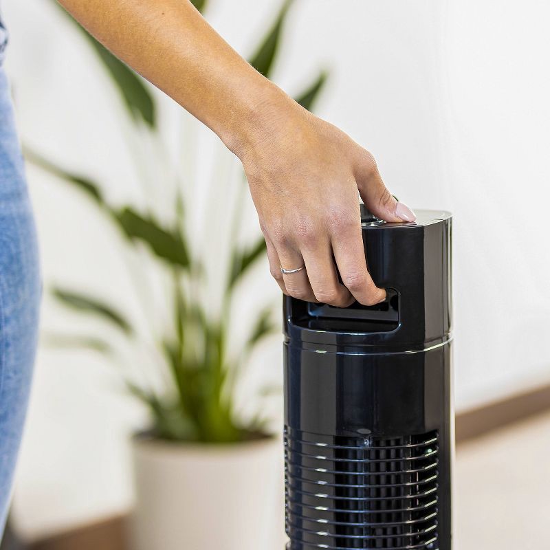 slide 12 of 12, Holmes 31" Manual Tower Oscillating Fan Black, 1 ct