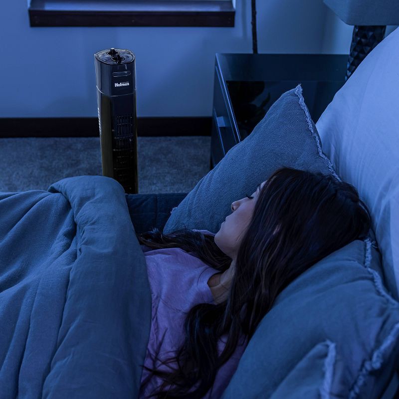 slide 11 of 12, Holmes 31" Manual Tower Oscillating Fan Black, 1 ct