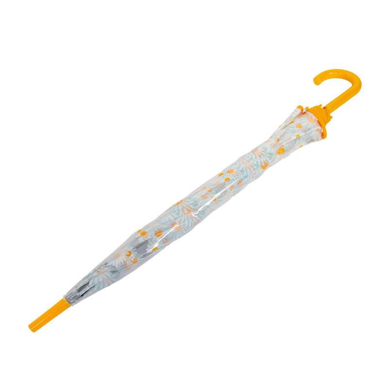 slide 5 of 6, ShedRain Bubble Daisy Bell Bubble Umbrella - Clear: Auto-Open, Plastic Handle, Floral Botanical Pattern, 52" Span, 1 ct