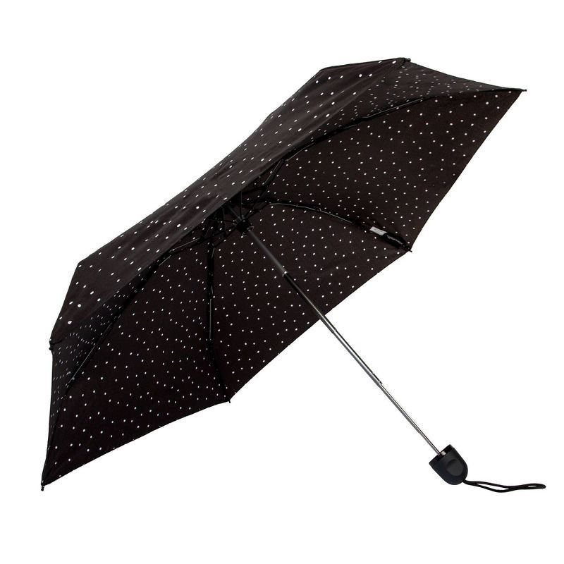 slide 2 of 5, ShedRain Polka Dots Mini Manual Compact Umbrella - White Dots, 1 ct