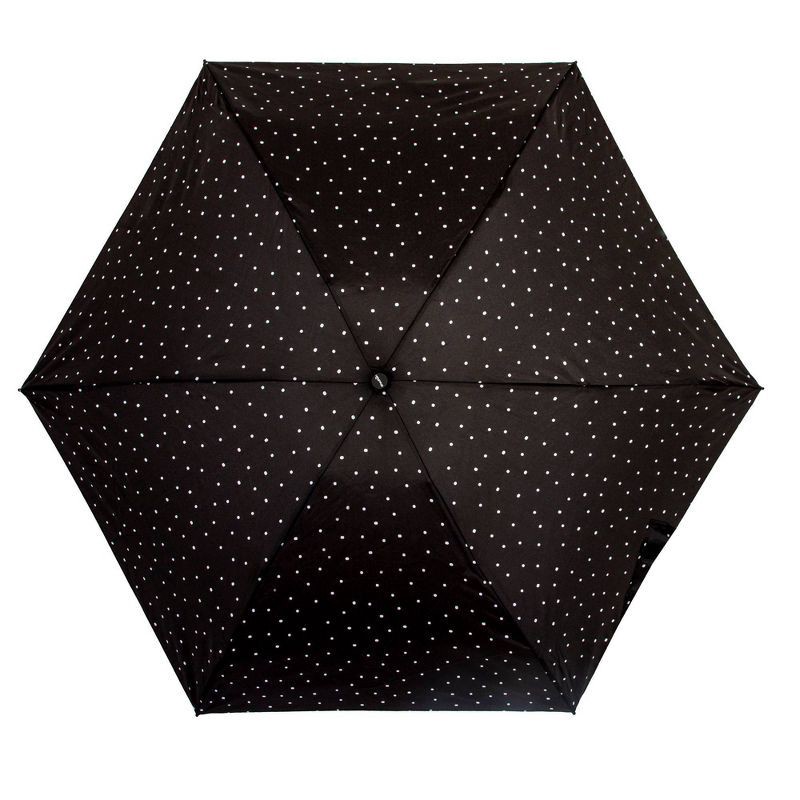 slide 3 of 5, ShedRain Polka Dots Mini Manual Compact Umbrella - White Dots, 1 ct