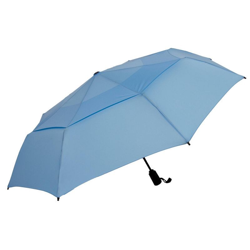 slide 2 of 5, ShedRain VORTEX Auto Open Auto Close Compact Umbrella - Light Blue: Auto-Open & Close, Telescoping Shaft, Solid Polyester Canvas, 1 ct