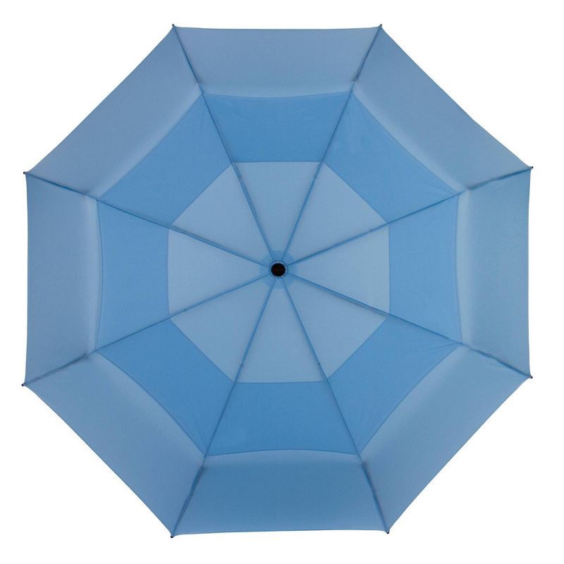 slide 3 of 5, ShedRain VORTEX Auto Open Auto Close Compact Umbrella - Light Blue: Auto-Open & Close, Telescoping Shaft, Solid Polyester Canvas, 1 ct