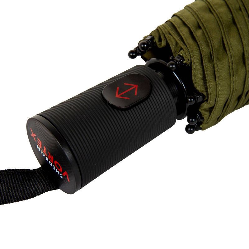 slide 5 of 5, ShedRain VORTEX Auto Open Auto Close Compact Umbrella - Moss Green: Auto-Open, Auto-Close, Telescoping Shaft, 47" Span, 1 ct