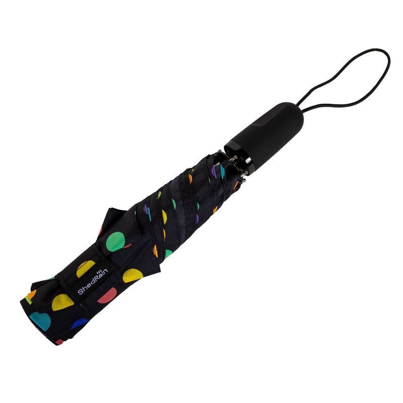 slide 4 of 5, ShedRain Polka Dots Auto Open Auto Close Compact Umbrella - Rainbow, 1 ct