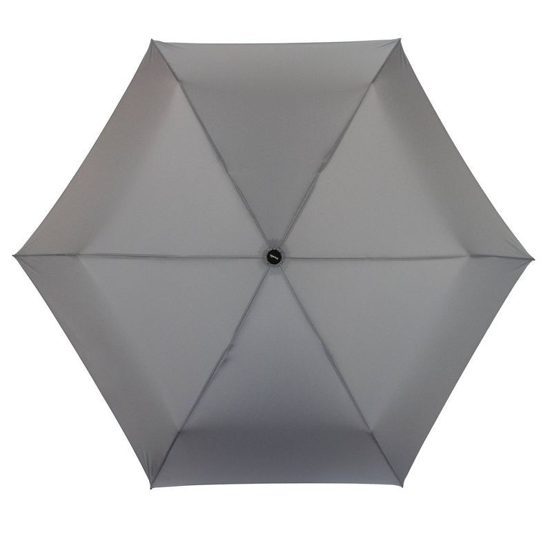 slide 3 of 4, ShedRain Auto Open Auto Close Compact Umbrella - Gray: Telescoping Shaft, Polyester Shell, Solid Pattern, 1 ct