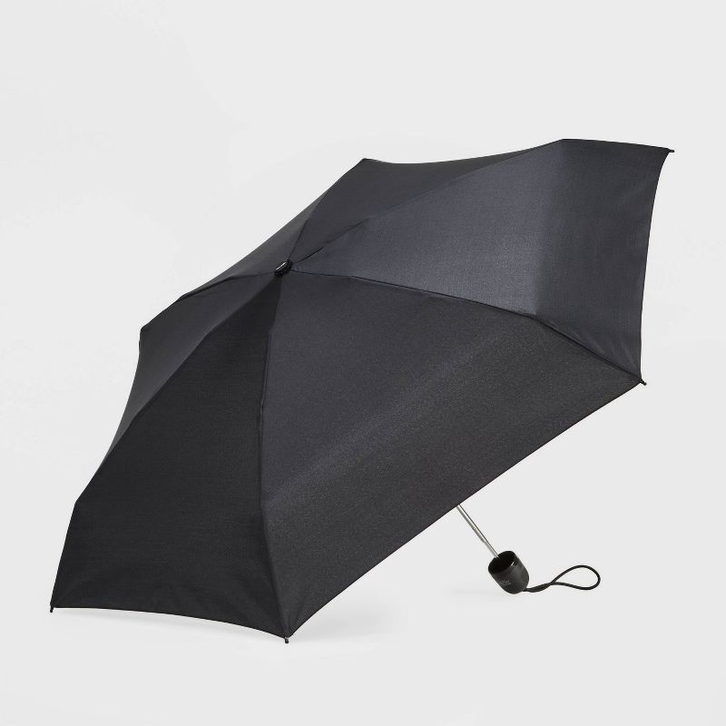 slide 1 of 4, ShedRain Mini Manual Compact Umbrella - Black, 1 ct