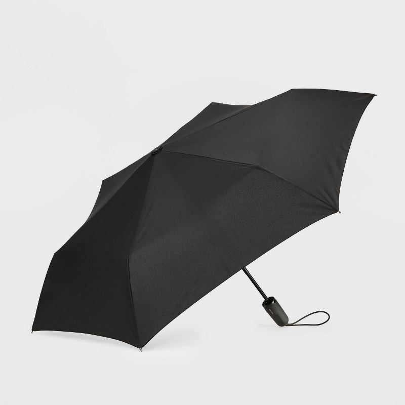 slide 1 of 4, ShedRain Auto Open Auto Close Compact Umbrella - Black, 1 ct