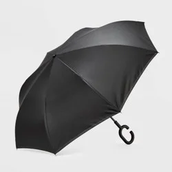 ShedRain UnbelievaBrella Reverse Opening Stick Umbrella - Black