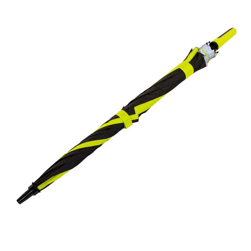 slide 5 of 5, ShedRain Golf Umbrella - Black/Lime Green: Auto-Open, Solid Pattern, 60" Span, Polyester Canvas, Plastic Handle, 1 ct