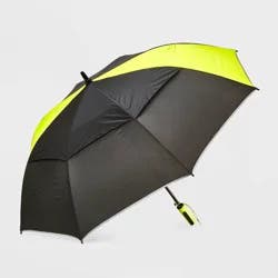ShedRain Golf Umbrella - Black/Lime Green: Auto-Open, Solid Pattern, 60" Span, Polyester Canvas, Plastic Handle