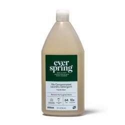 Unscented Free & Clear Ultra-Concentrated Liquid Laundry Detergent 64 Loads - 32 fl oz - Everspring™: Hypoallergenic, Paraben-Free