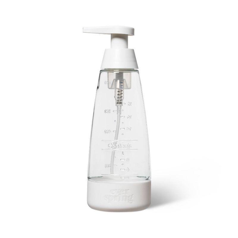 slide 4 of 4, Glass Reusable Foaming Dish Soap Dispenser - Everspring™, 1 ct