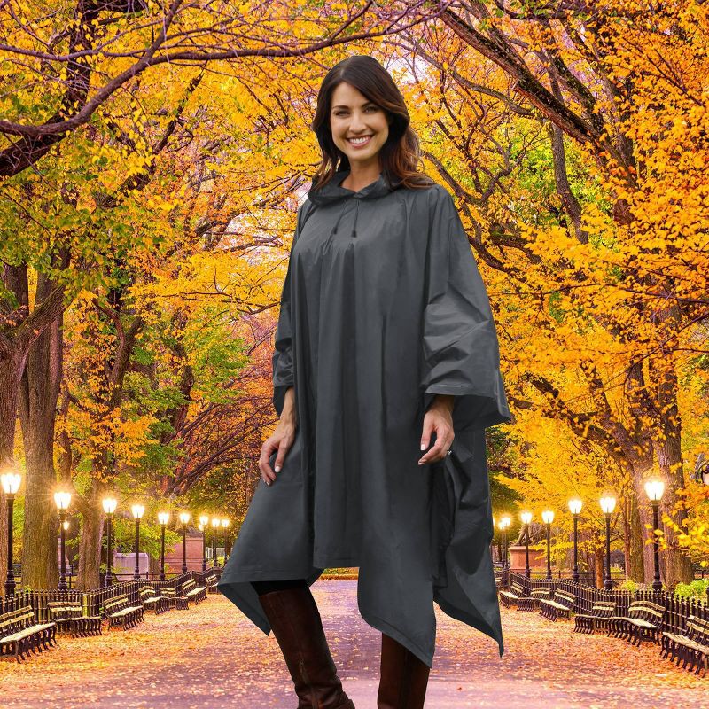 slide 2 of 2, ShedRain Poncho - Charcoal Gray, 1 ct