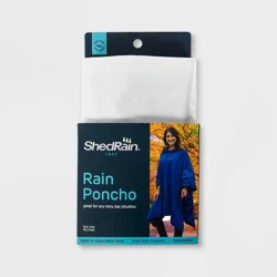 ShedRain Poncho - Clear: Snap Closure, One Size Fits Most, 38.5" Height, 58" Width, Lightweight 0.46 lbs