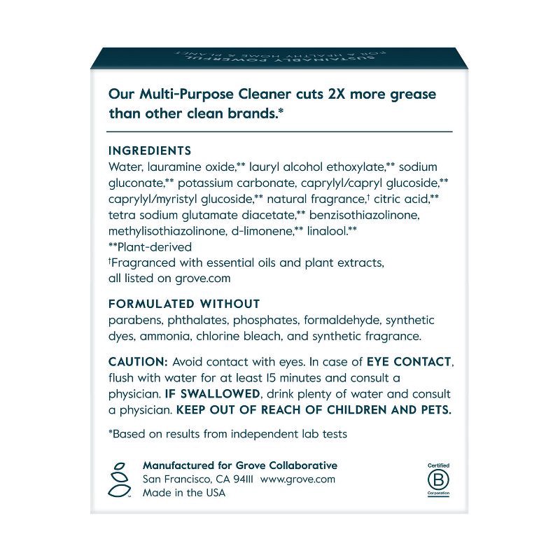 slide 6 of 7, Grove Co. Lavender Multi-Purpose Cleaner Concentrates - 2 fl oz/2ct, 2 fl oz, 2 ct
