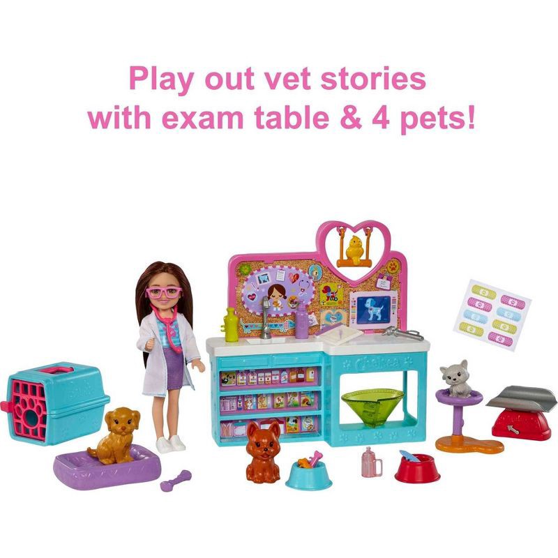 slide 3 of 9, Barbie Chelsea Pet Vet Doll Playset, 1 ct