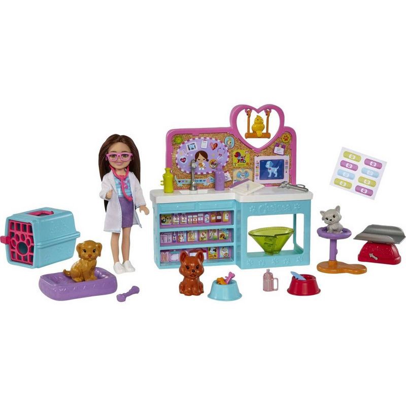 slide 1 of 9, Barbie Chelsea Pet Vet Doll Playset, 1 ct