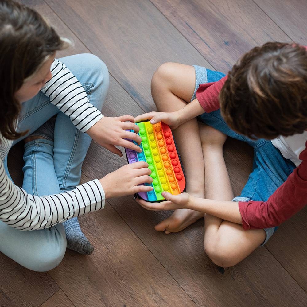 Zipit Zip & Pop Storage Box Rainbow