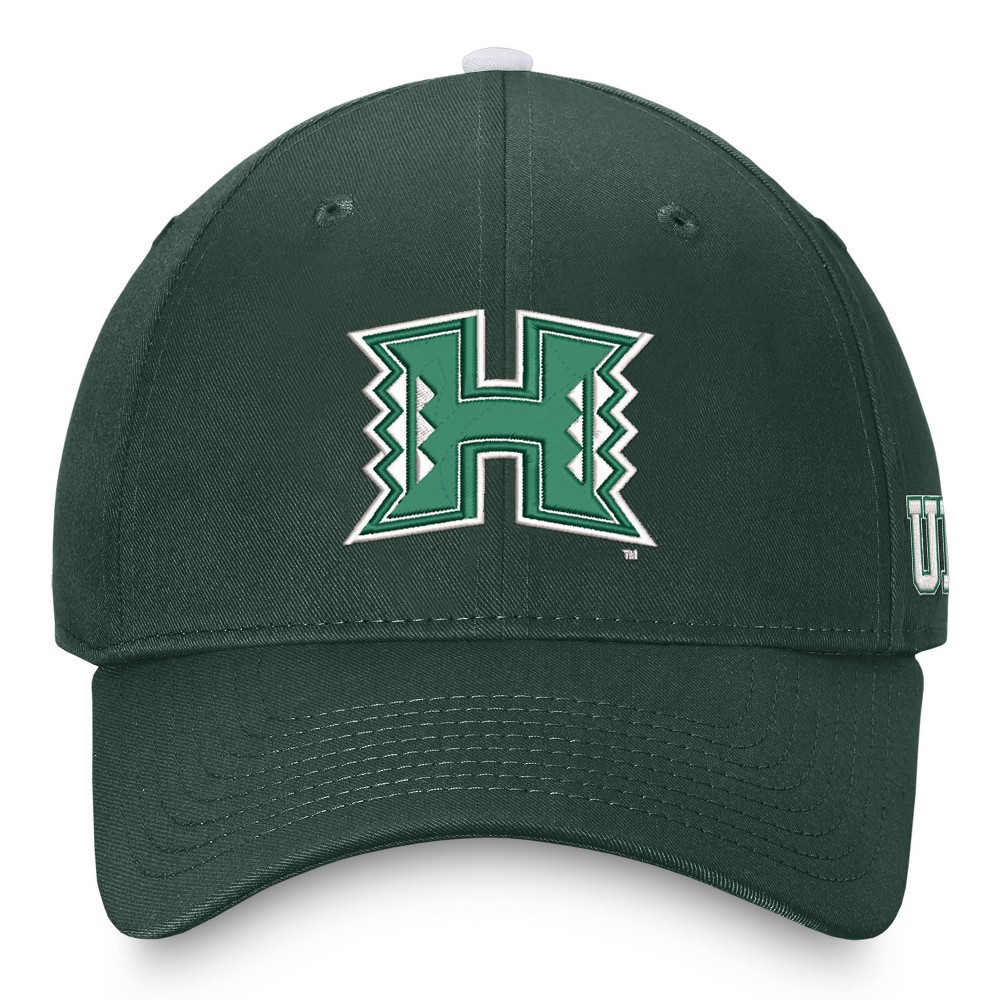slide 3 of 4, NCAA Hawaii Rainbow Warriors Men's Comp Structured Brushed Cotton Hat, 1 ct